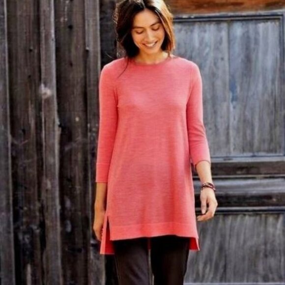 J. Jill 100% Merino Wool Green Sweater Tunic Lightweight Size XS - Picture 3 of 10